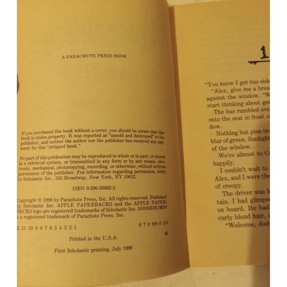 R.L. Stine's Goosebumps Book #45 Ghost Camp Preowned - Picture 8 of 8